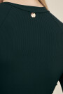 LONG SLEEVE ONE PIECE Black Rib