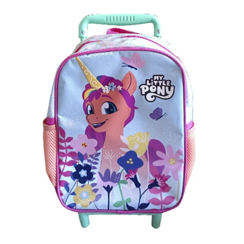 Mochila Infantil My Little Pony con Carro Tafeta Chica 30 x 23 cm U