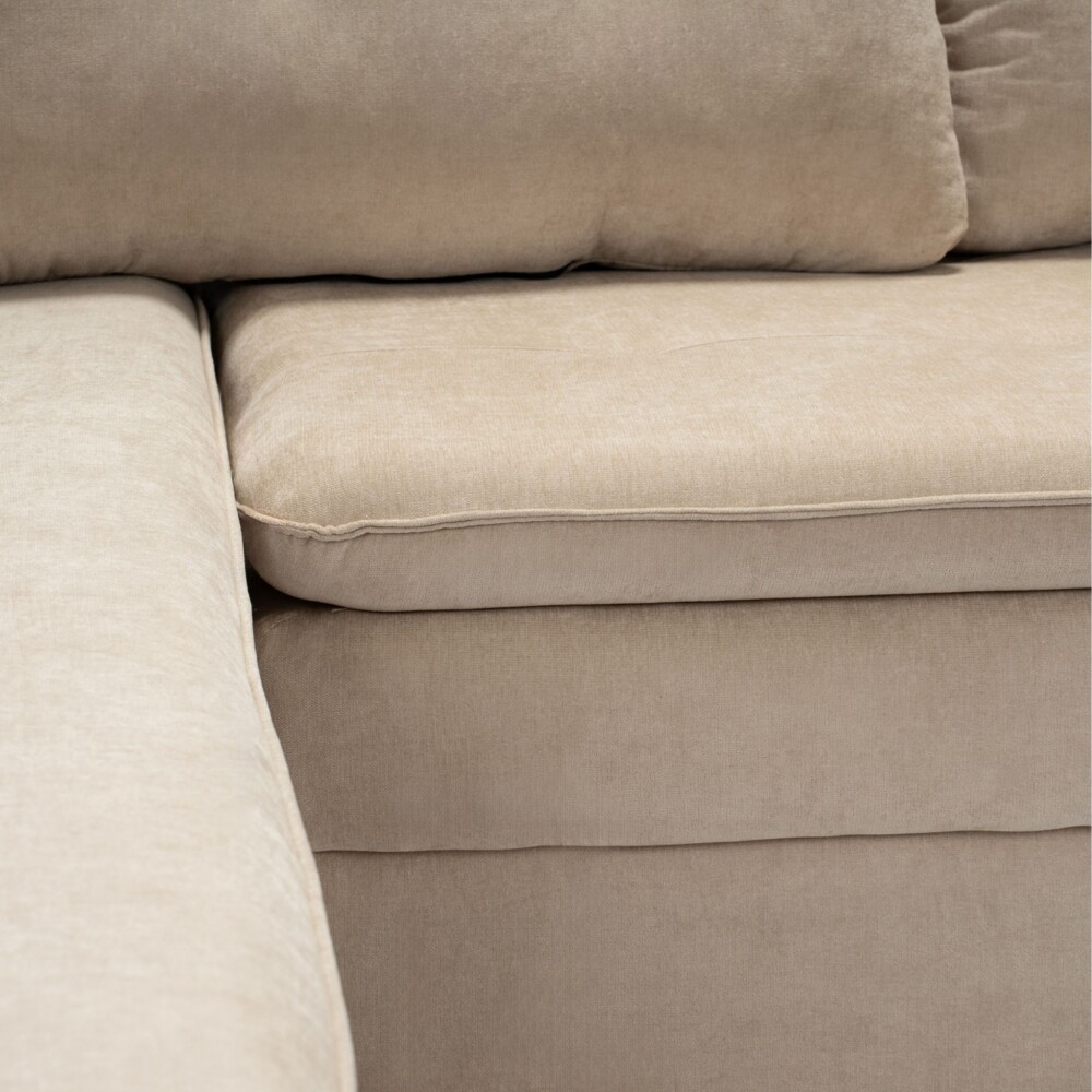 Sillon 3 cuerpos con Chaise - Coimbra Derecho Beige