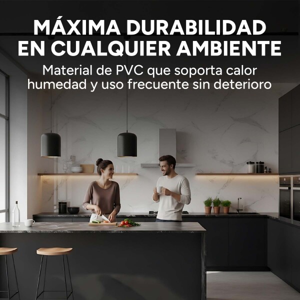 Placa PVC Símil Mármol 2,44 x 1,22 m Mármol Blanco Gris Claro 3