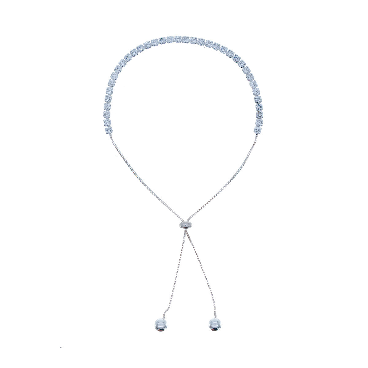 Pulsera de plata 925 con circonias. 