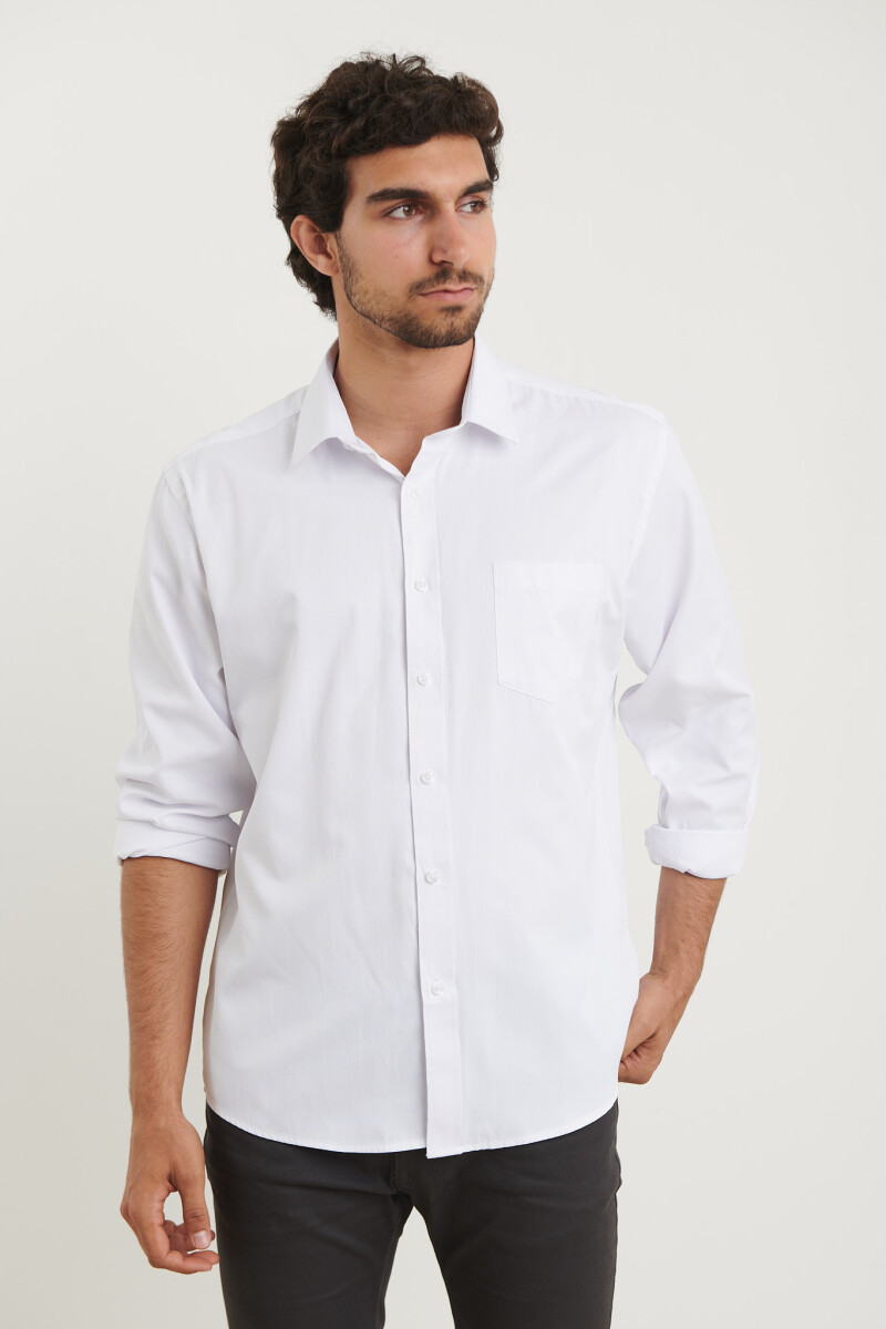 CAMISA HARRINGTON LABEL - Blanco 