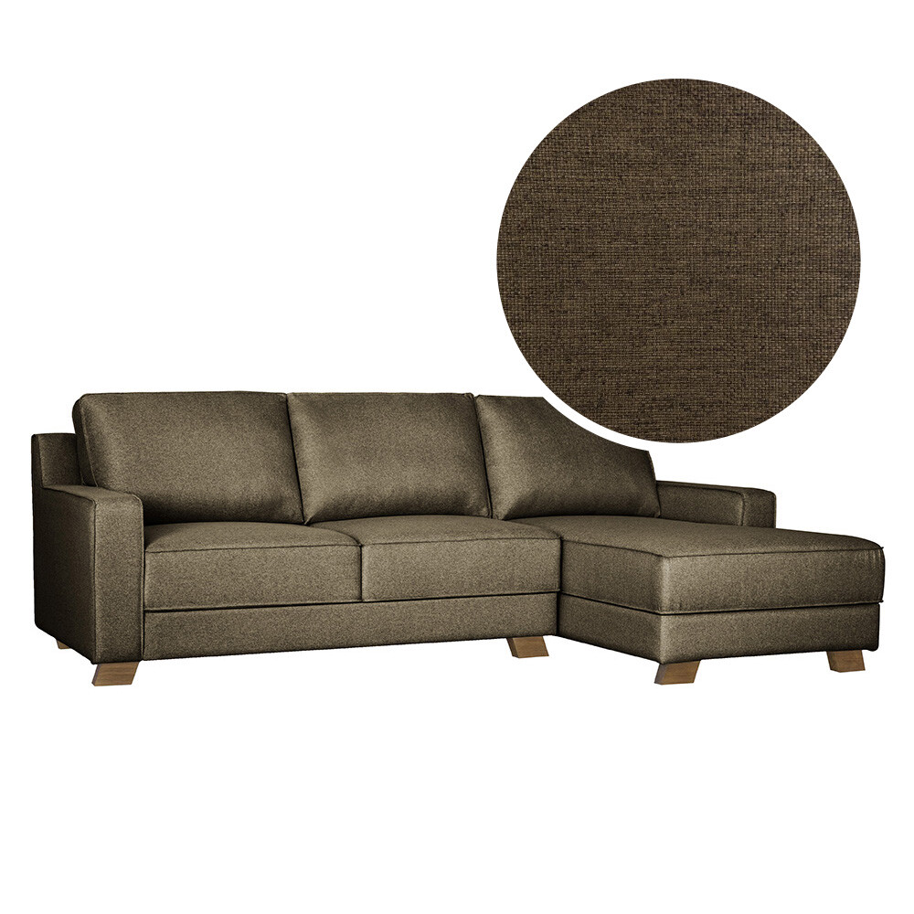SOFÁ 3 CUERPOS DIVANNO CON CHAISE IZQUIERDO MARRÓN Sofá 3 Cuerpos Divanno Con Chaise Izquierdo Marrón
