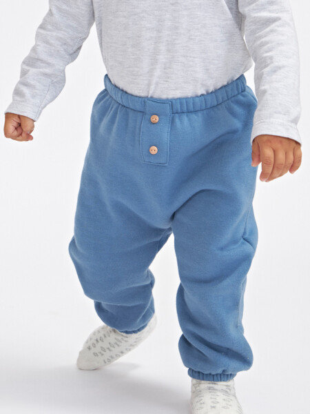 Pantalón deportivo con botones Azul