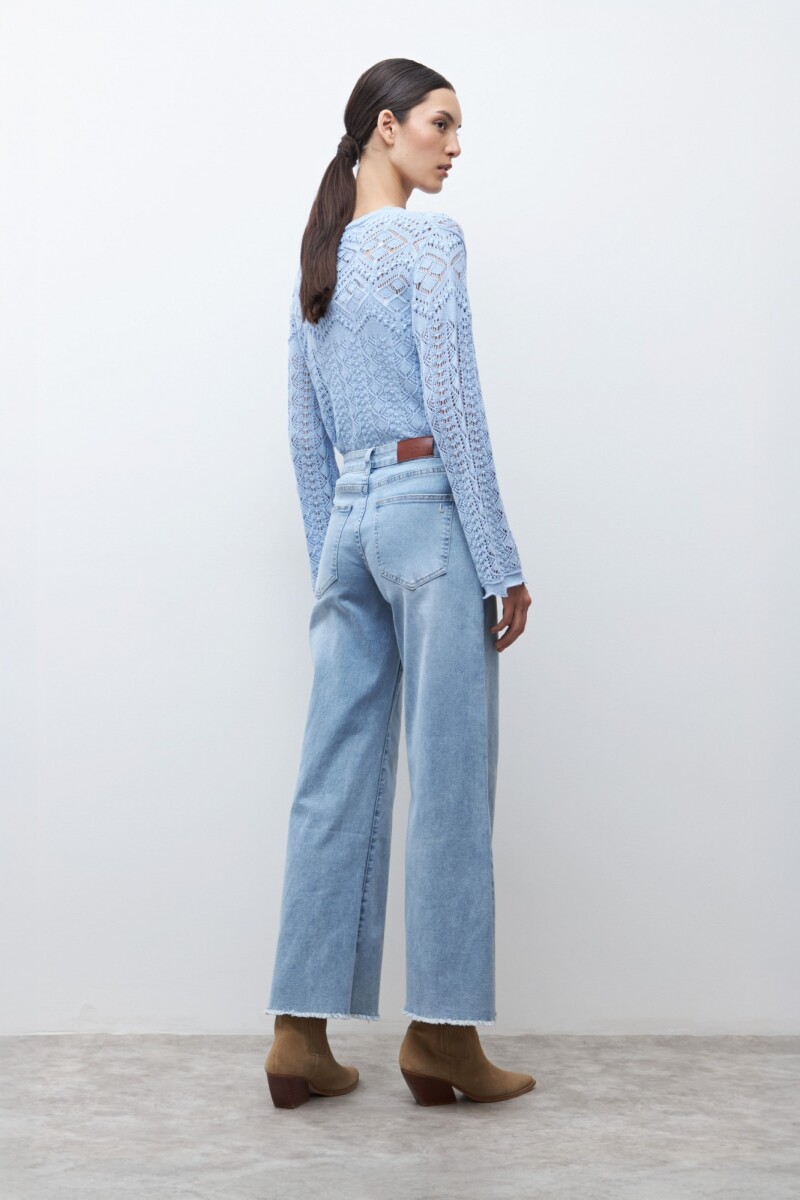 Jean wide leg Sil azul claro