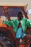 Leather Shorts Crawford Galáctico Celeste