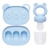 Set molde helado y mordillo alimentacion BUBA celeste