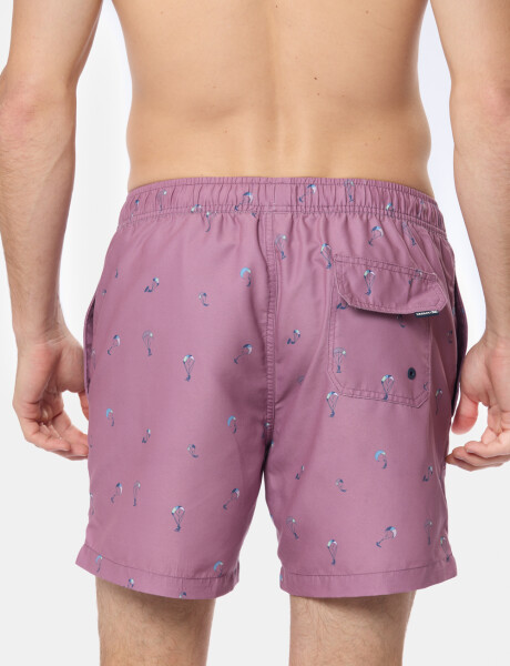 SHORT DE BAÑO ESTAMPADO Rosado