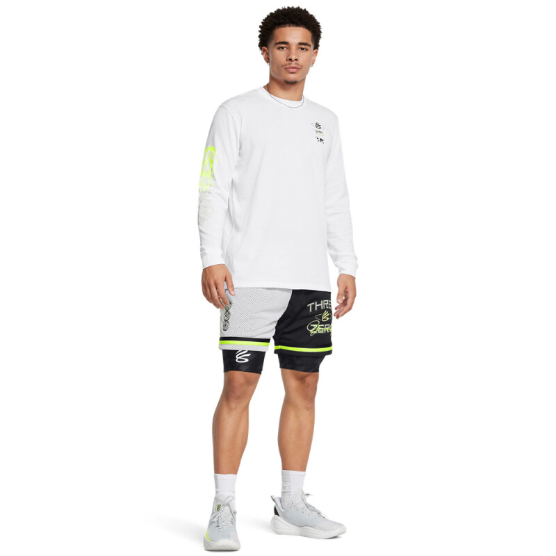 UA Curry HG Prtd Shorts-ORG BLK-002