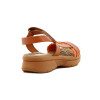 Country Sandalia Mujer Tira Ancha Con Pulsera Y Velcro Salmon