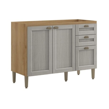 ARMARIO BAJO MESADA 1.20 MT 2 PUERTAS 3 CAJONES - ROYAL CAPUCCINO/NORDICO ARMARIO BAJO MESADA 1.20 MT 2 PUERTAS 3 CAJONES - ROYAL CAPUCCINO/NORDICO