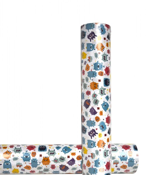 Papel Regalo Bobina 60cm x 100mts MONSTERS