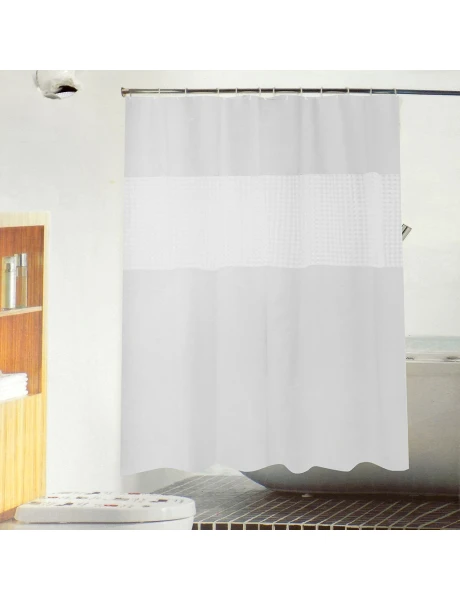 CORTINA DE BAÑO 180X200CM DISEÑO PIEDRAS BLANC CORTINA DE BAÑO 180X200CM DISEÑO PIEDRAS BLANC
