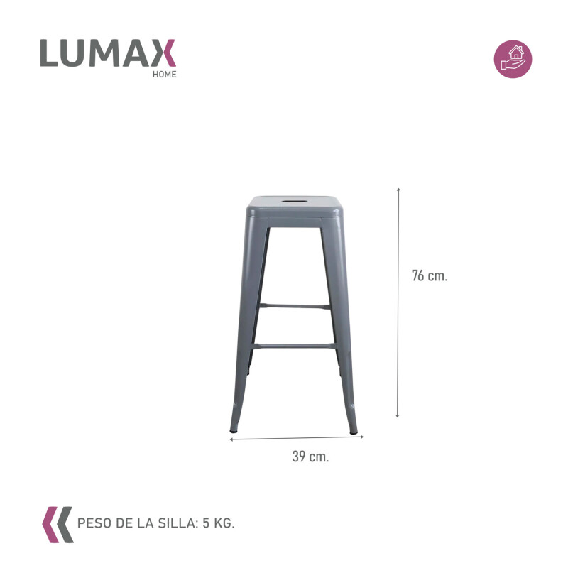 Taburete Tolix Hogar Pub Muebles Gris