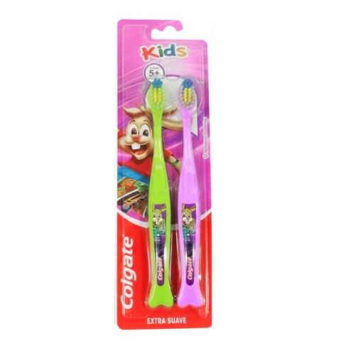 Colgate Kids pack x2 cepillo dental 5+ Años Colgate Kids pack x2 cepillo dental 5+ Años