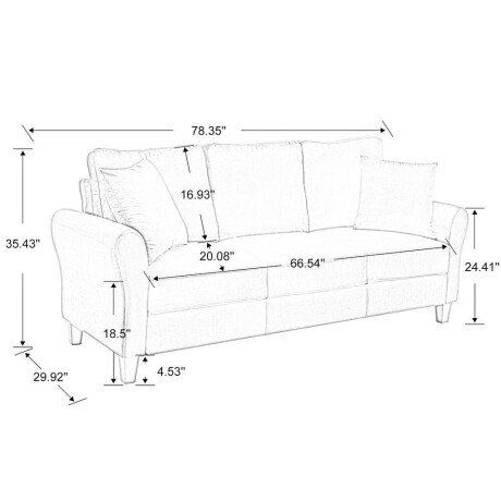 Sillón Sofá Venecia 3 Cuerpos - Blanco + Almohadones Sillón Sofá Venecia 3 Cuerpos - Blanco + Almohadones