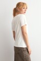 Remera escote en V blanco