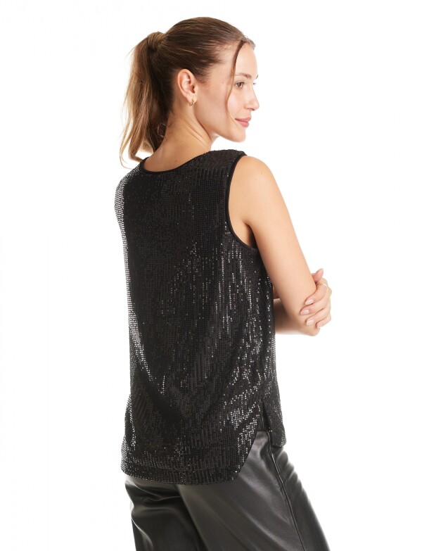 Blusa Lentejuelas NEGRO