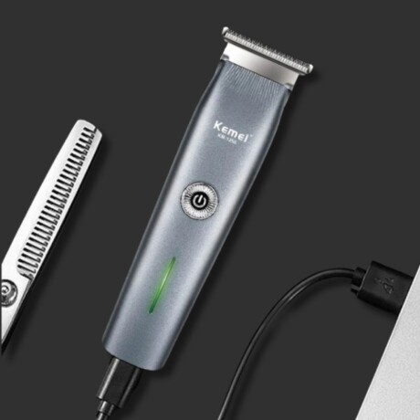 Corta Pelo Barba Recargable Inalámbrica Kemei KM-1259 Gris