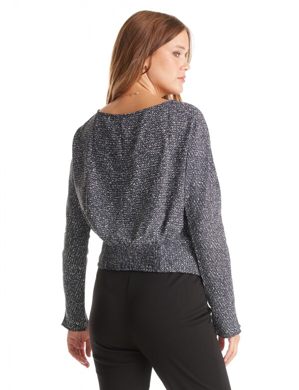 Blusa Dolman NEGRO/BLANCO