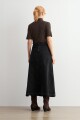 Falda de jean con cortes negro