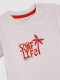 Camiseta Estampado Surf Life Blanco