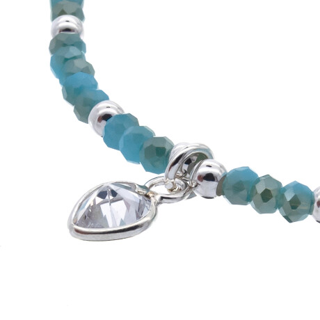 Pulsera de plata 925 y cuentas de acrílico Pulsera de plata 925 y cuentas de acrílico