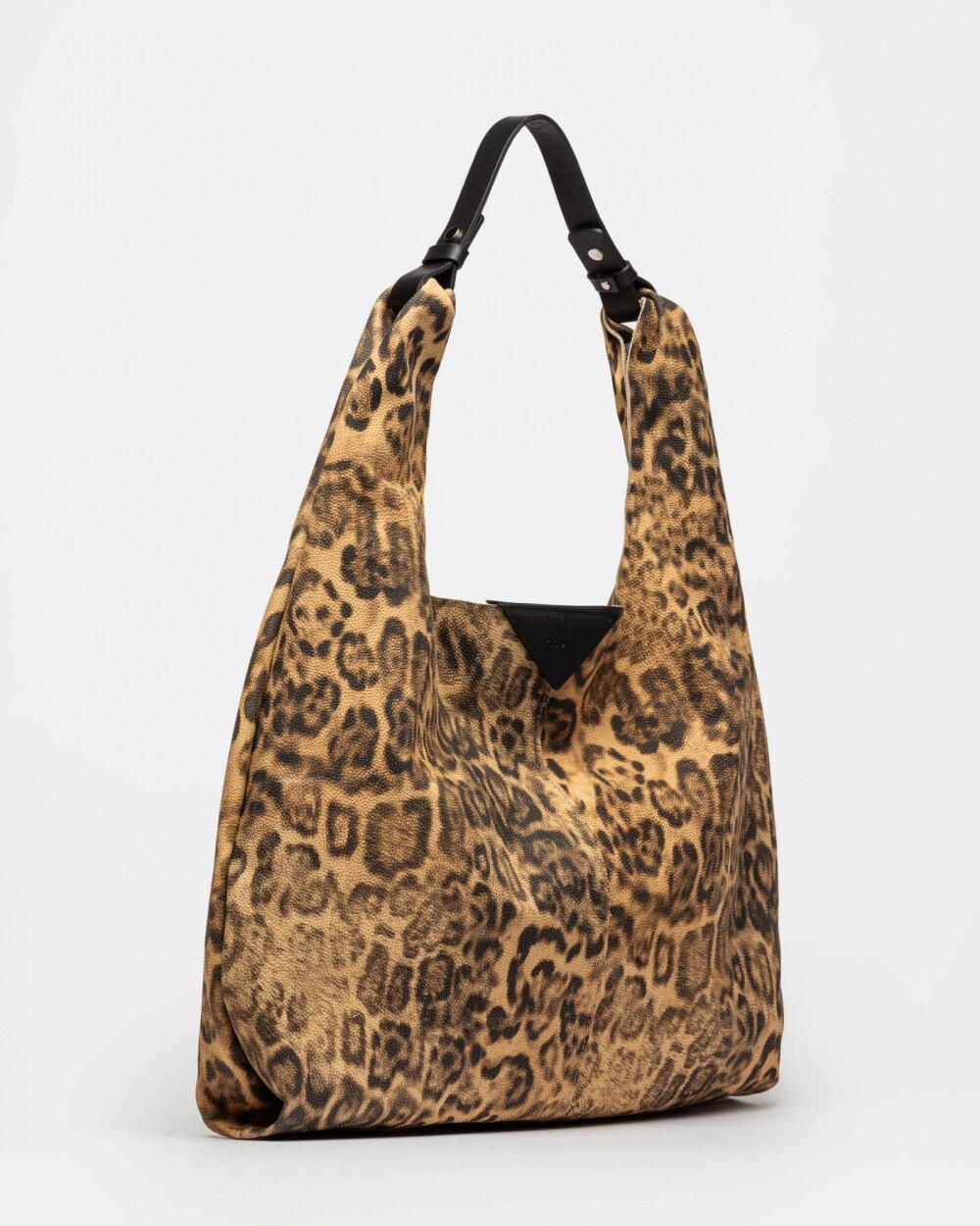 Bolso The Shopping En Cuero Animal Print Camel