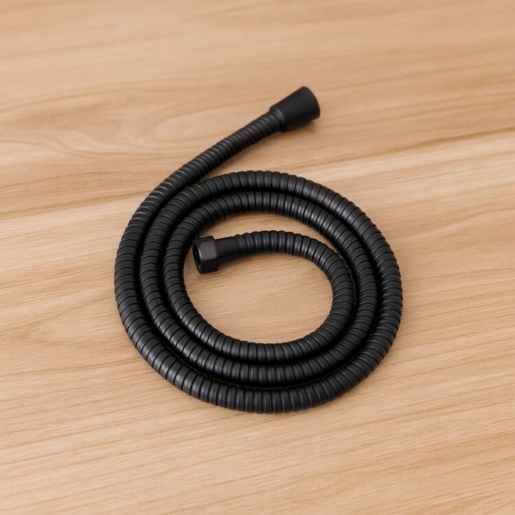 MANGUERA FLEXIBLE DE DUCHA NEGRO 1,5MTS NEGRO