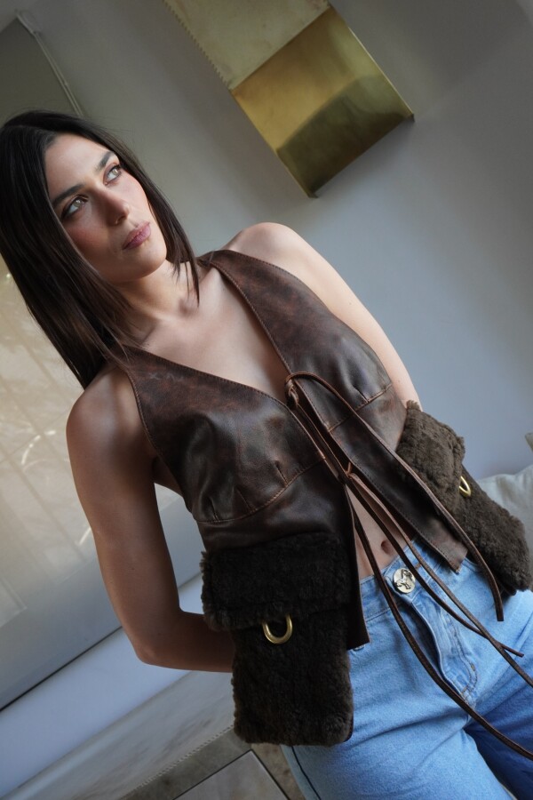 Winter Pocket Vest óxido / Chocolate
