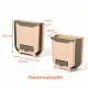 Cesto Basura Colgante Residuos Cocina Plegable Papelera Beige