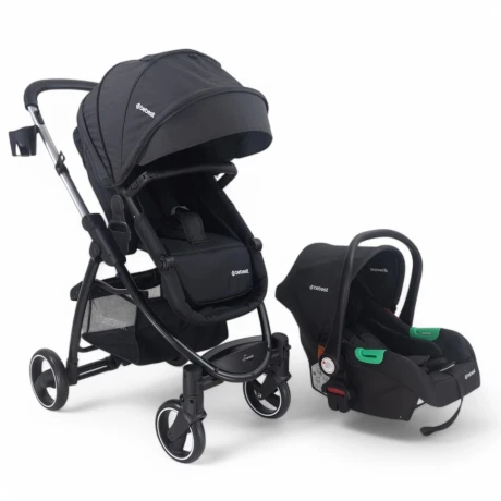 Coche Bebesit Alfa Travel System NEGRO