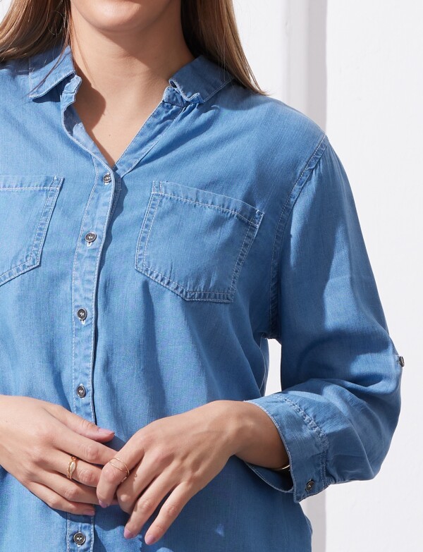 Camisa Tencel Flecos JEAN