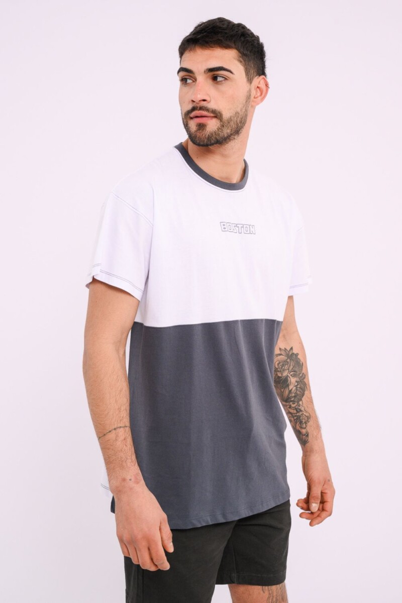 Remera oversize estampada Azul