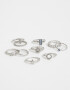 Sets Anillos Metal Set De Anillos De Metal - Plateado