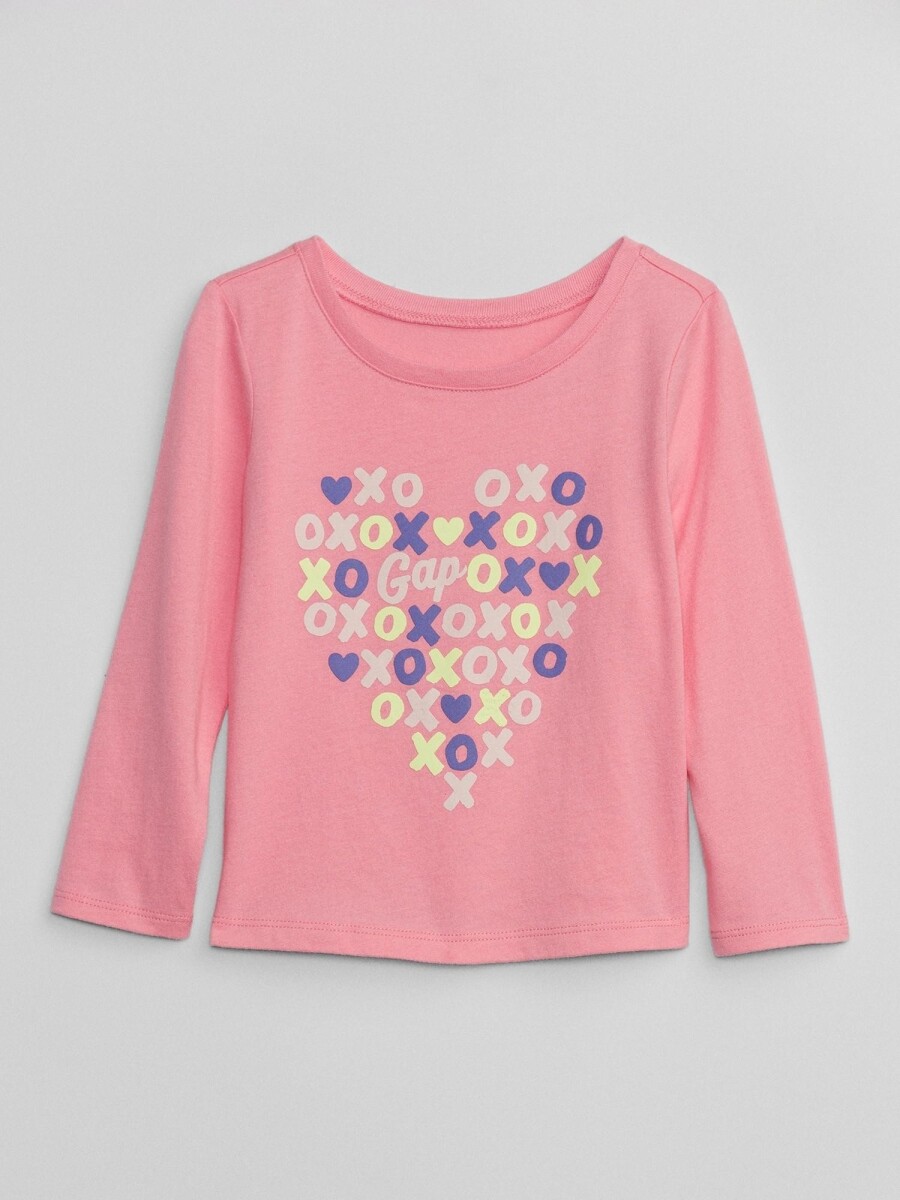 Remera Gràfico Toddler Niña - Coral Frost 