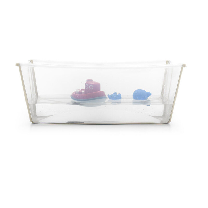 Baño Plegable Flexi Bath XL Transparente/Beige + Soporte Cuchara Stokke Baño Plegable Flexi Bath XL Transparente/Beige + Soporte Cuchara Stokke