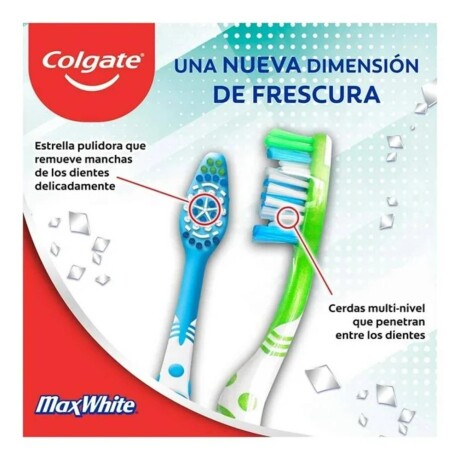 Cepillo De Dientes Colgate Max White Medio 2 U Cepillo De Dientes Colgate Max White Medio 2 U