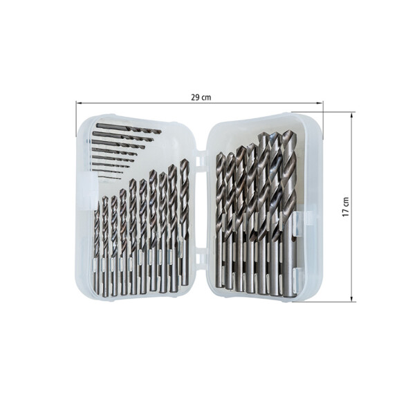 Juego mechas HSS cromada ""MM"" 25 piezas -TRAMONTINA TN5852