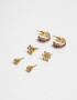Aros Sets Piedra Aros Sets De Metal - Dorado