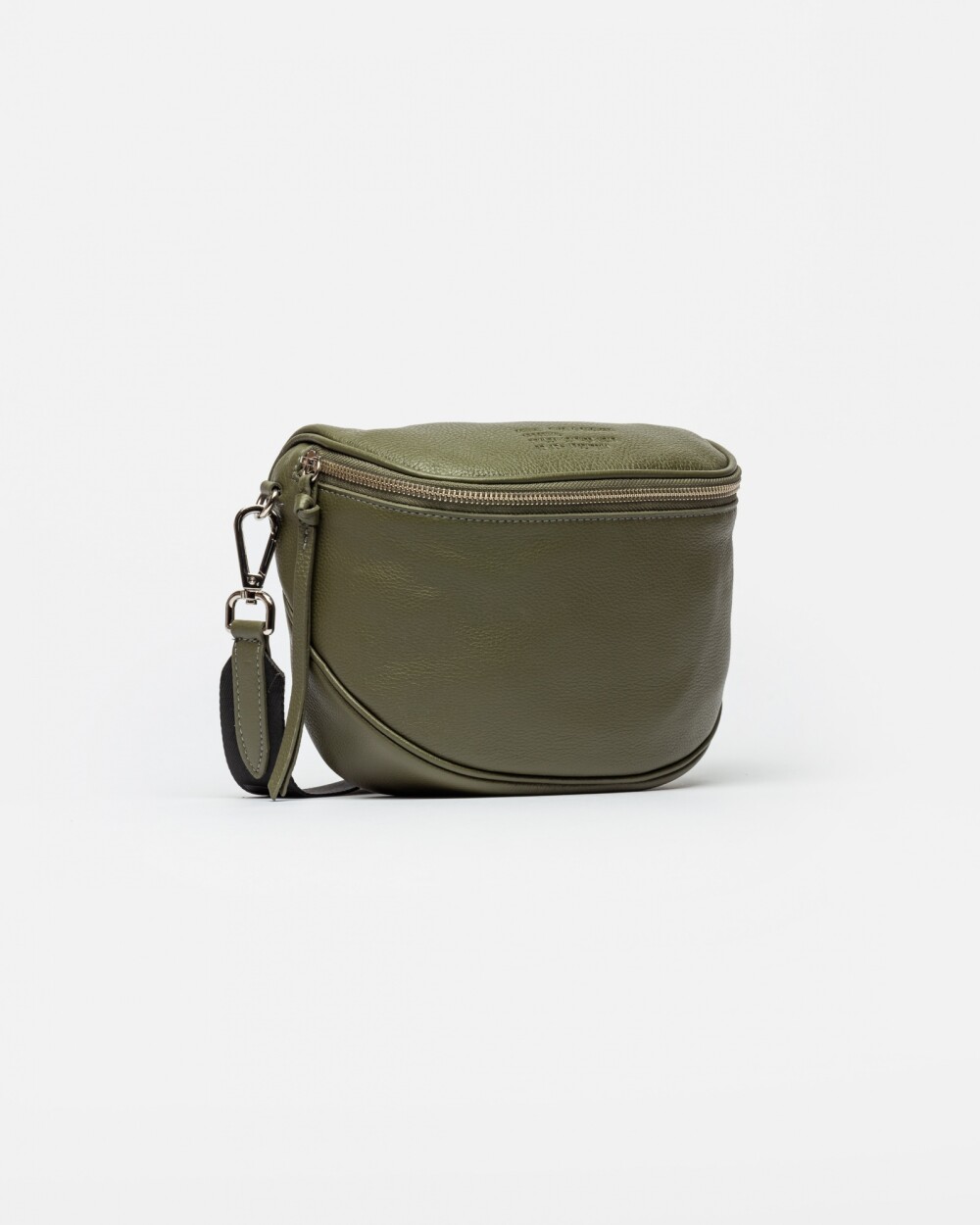 Bandolera Soft en Cuero Graneado Verde