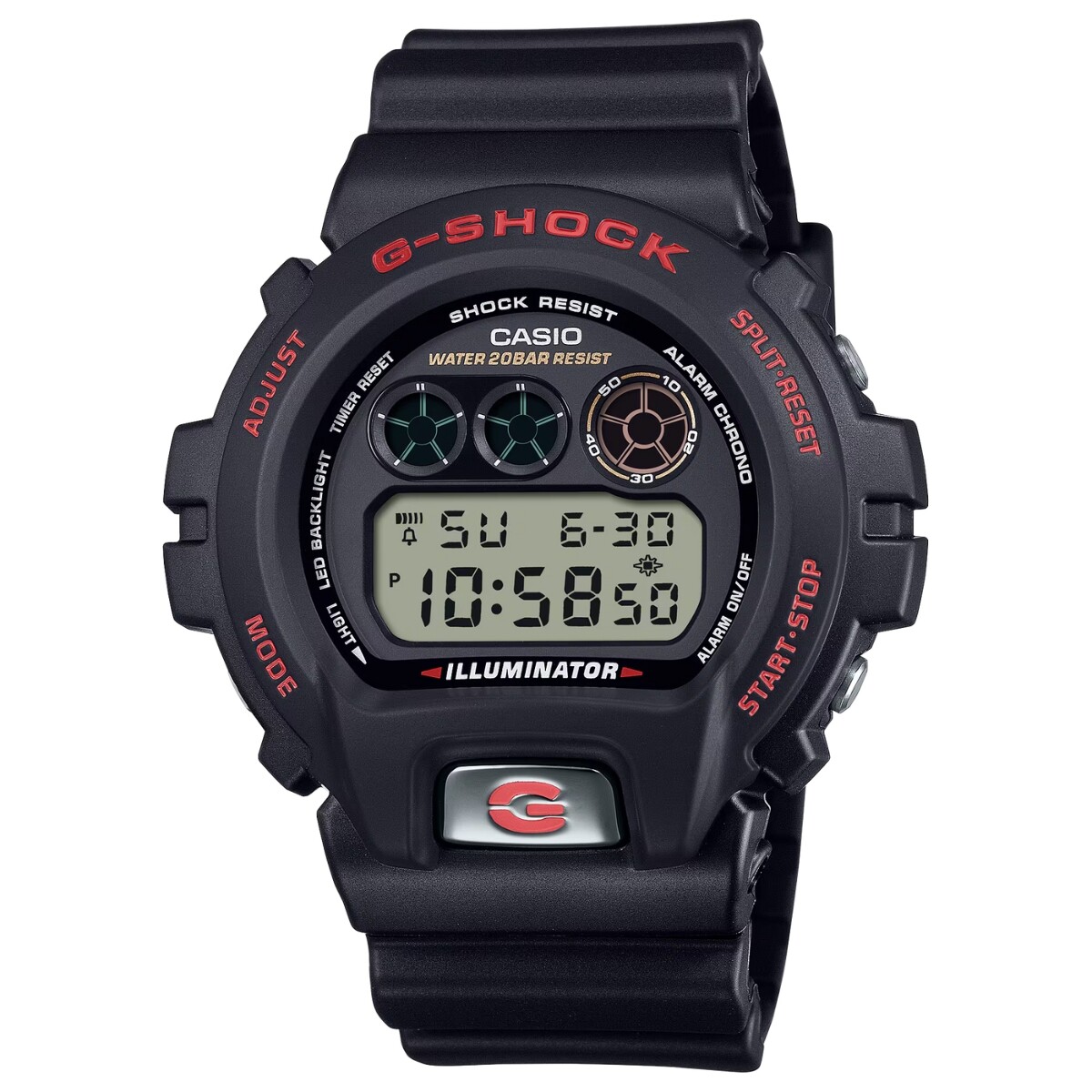 Reloj CASIO G-SHOCK DW6900TR-1DR en Resina Negro Esfera 53mm 