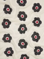 Pañuelo Estampado Floral Con Lana crudo