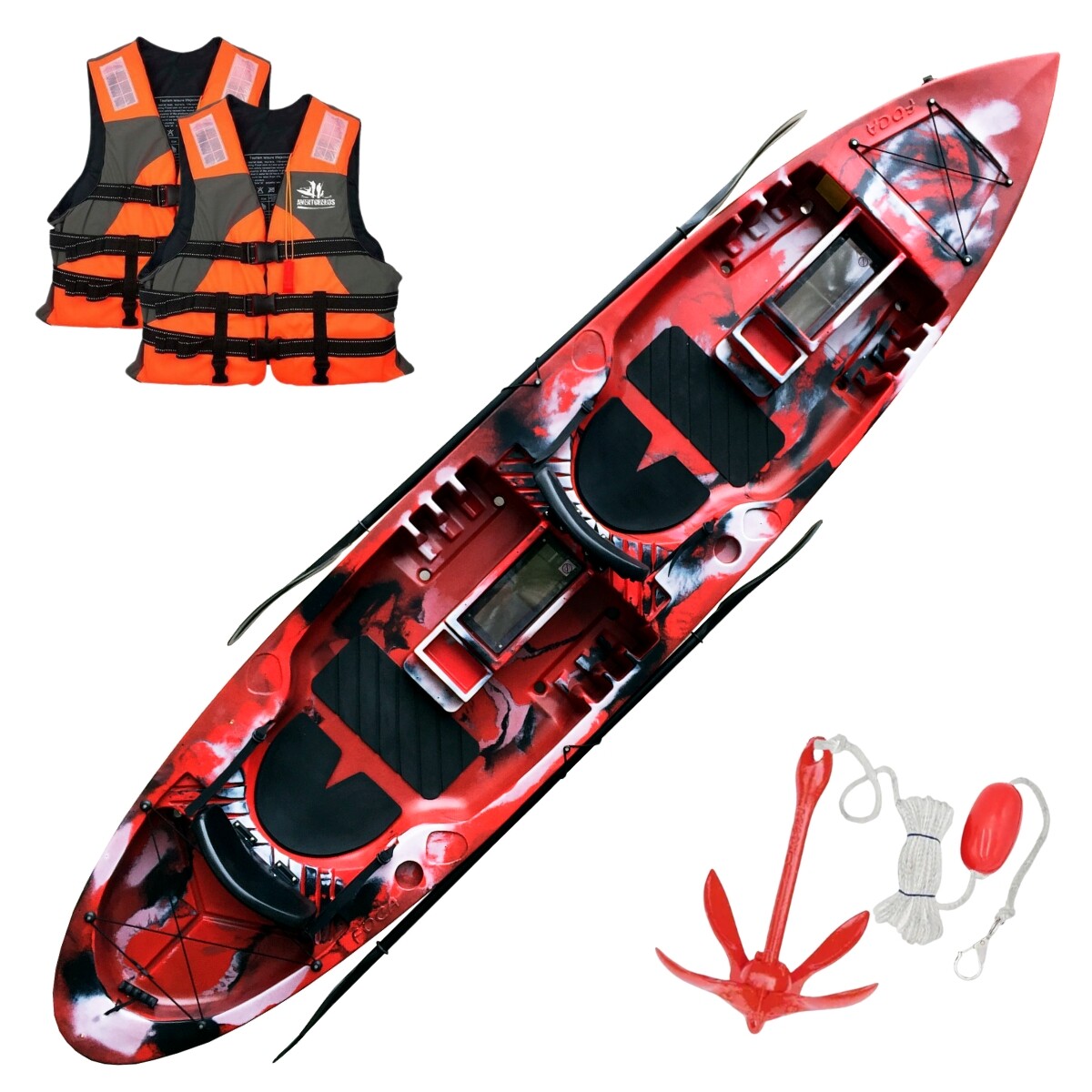 Kayak Caiaker New Foca - Camo Rojo 