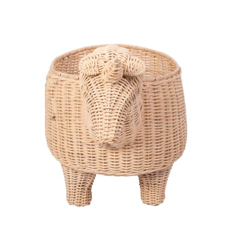 CANASTO DE JUGUETES NATURAL/BEIGE RATTÁN UNICORNIO