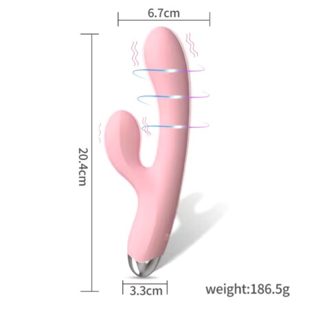 Vibrador Rabbit Doble Estimulo Recargable Usb Rosa