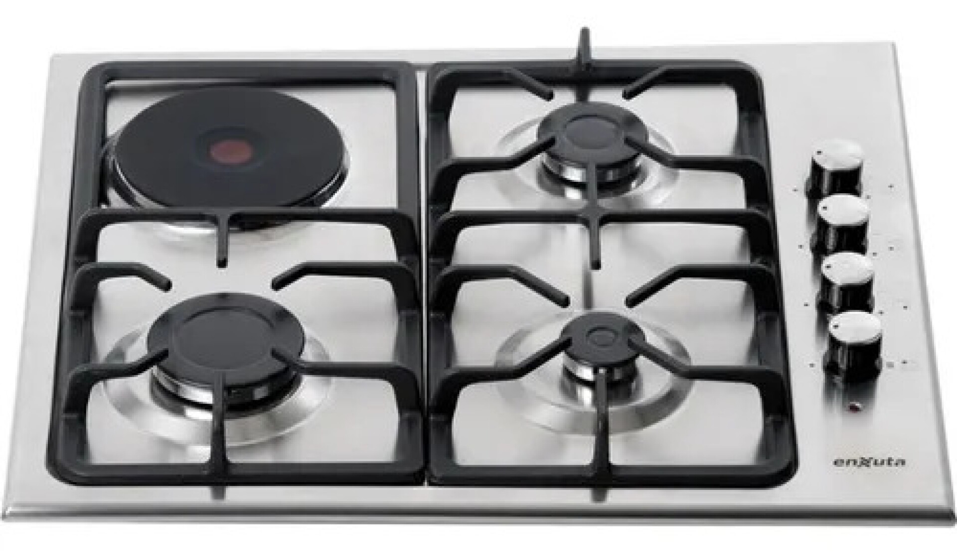 [OUTLET] Anafe de Empotrar 3 Hornallas a Gas 1 Disco Electrico 60 cm Acero Inoxidable 