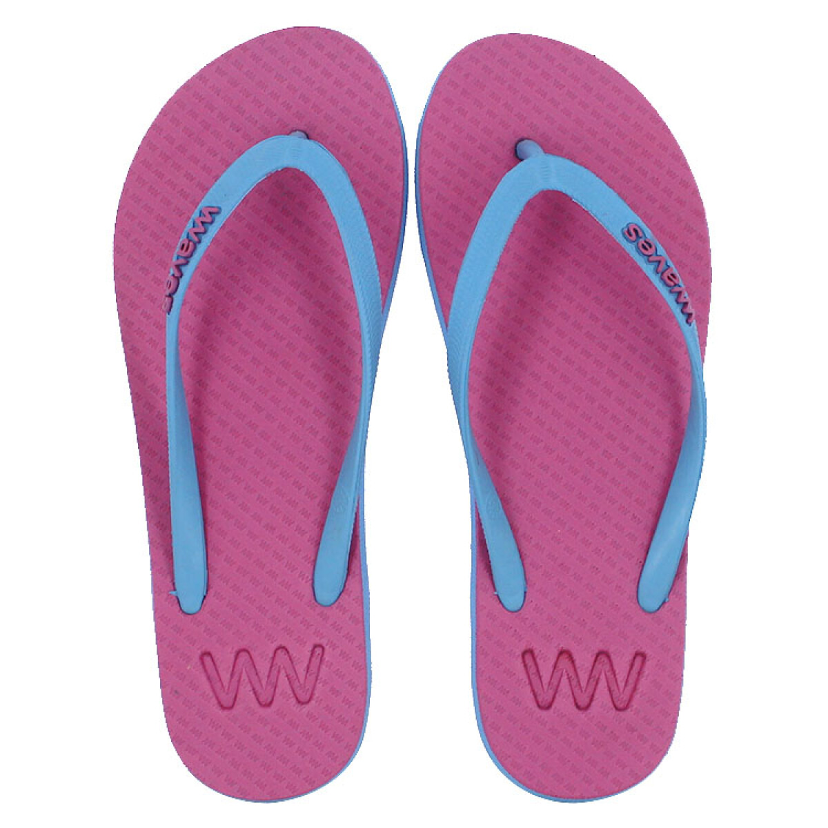 Sandalias Ojotas De Mujer Flip Flops Waves - Lila y Celeste 