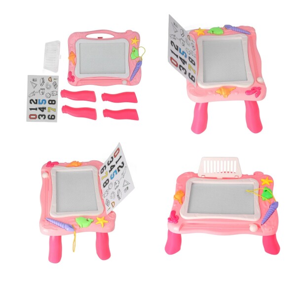 Pizarra Magica Magnetica Mesa Dibujo Infantil Niños Accesor. Variante Color Rosa