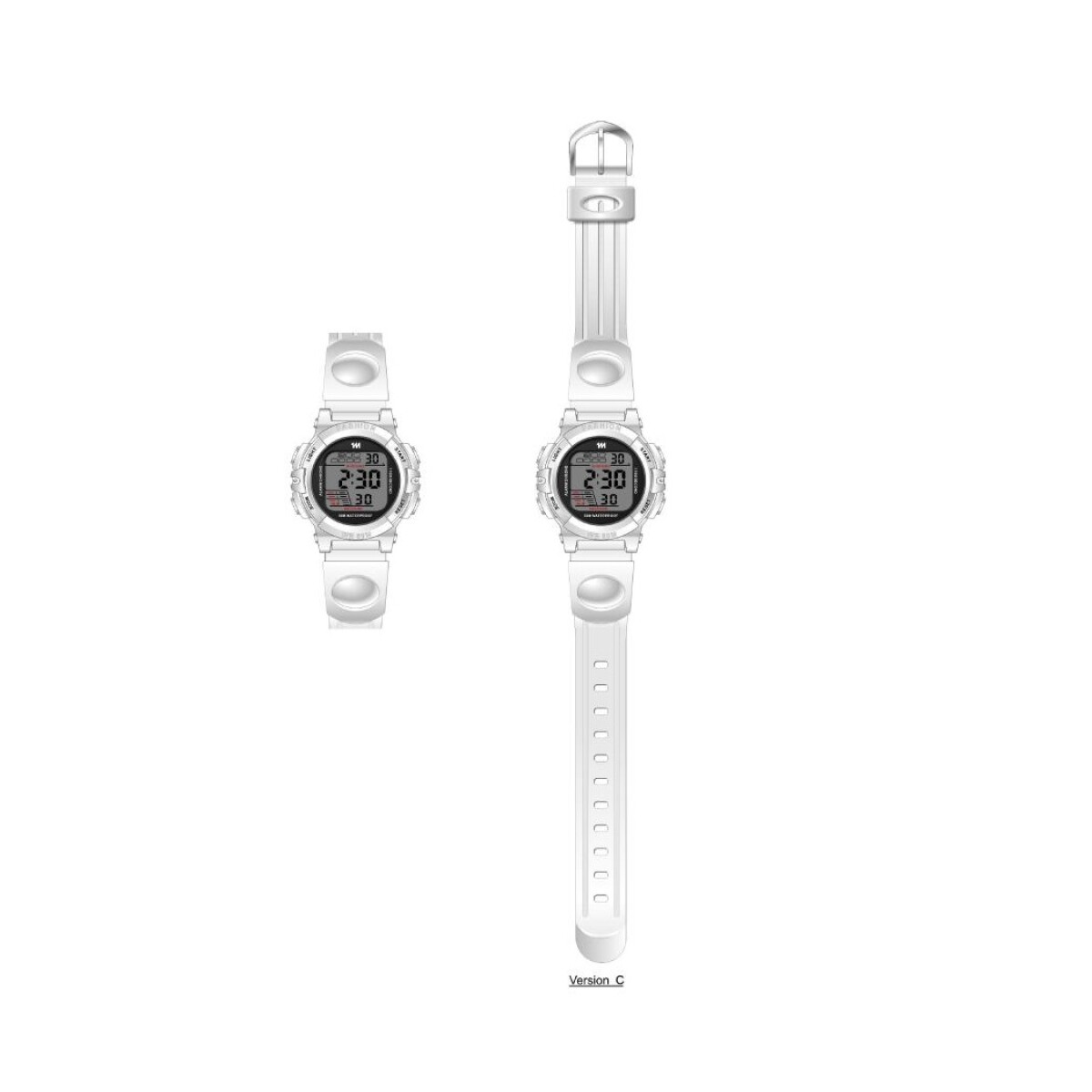 Reloj digital infantil - blanco 